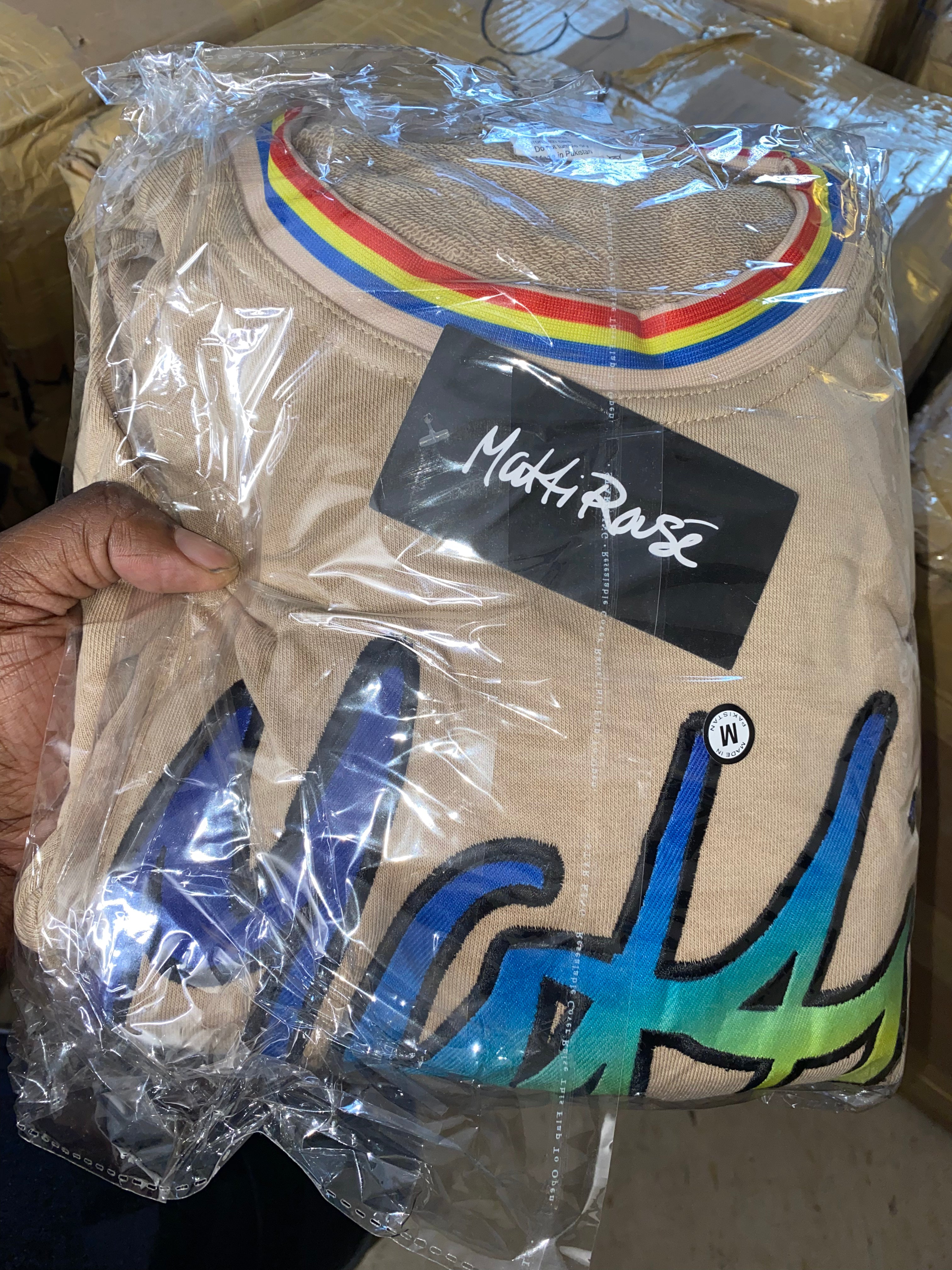 Matti Rouse Multi Color Crew Neck Sweatsuit