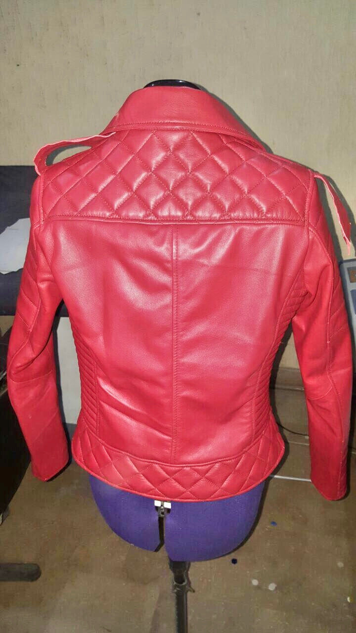 Women Leather Motorcycle Jacket