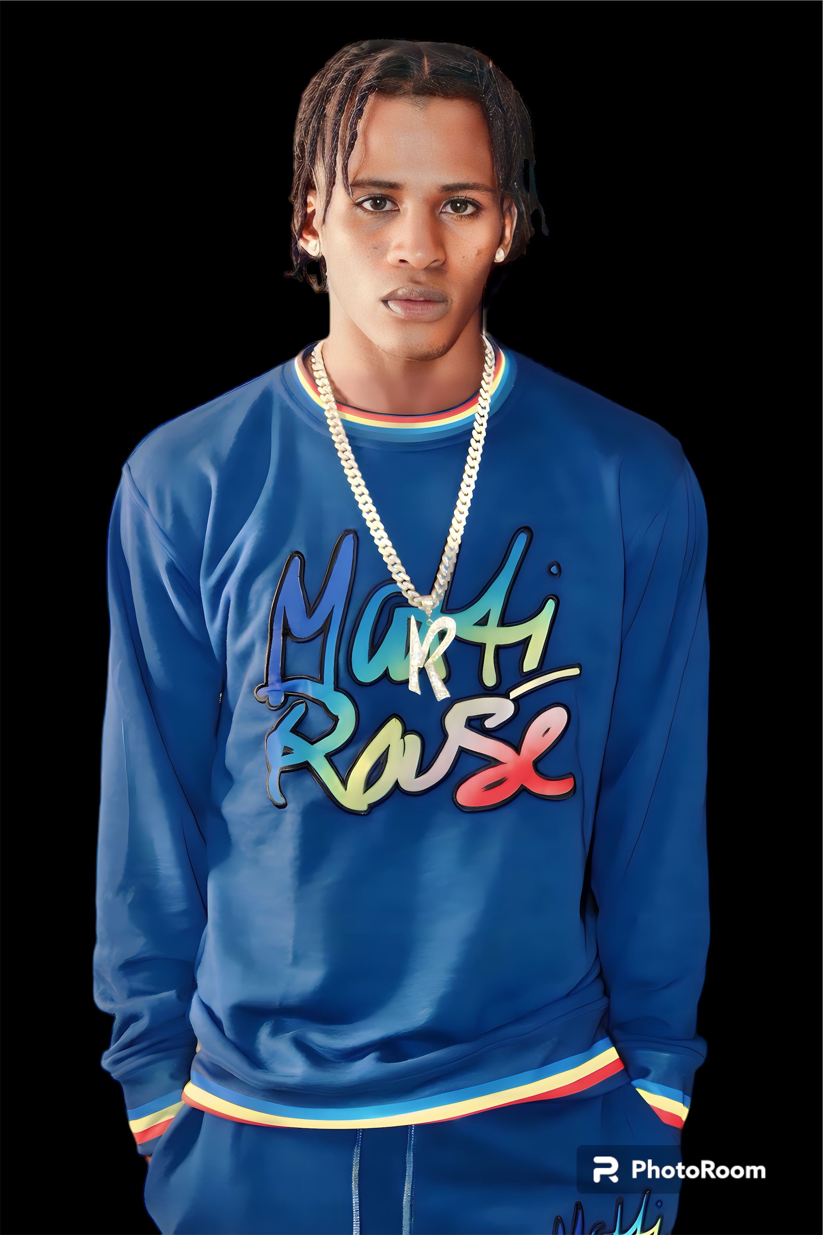 Matti Rouse Multi Color Crew Neck Sweatsuit